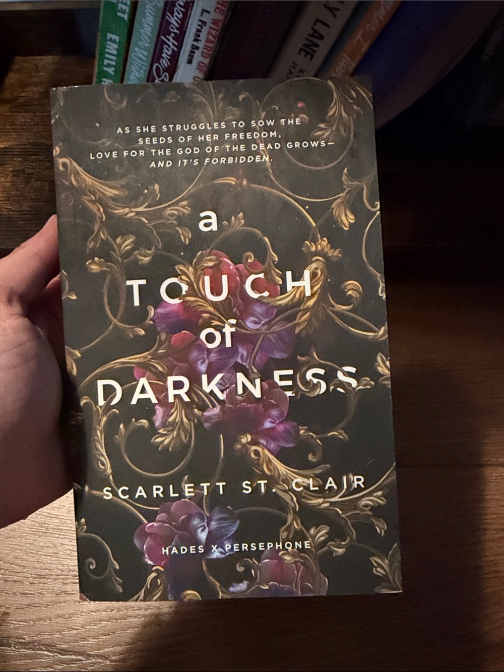 A Touch of Darkness by Scarlett St. Clair - Floral Dark Cover